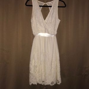 Jessica Simpson White Eyelet Maternity Dress